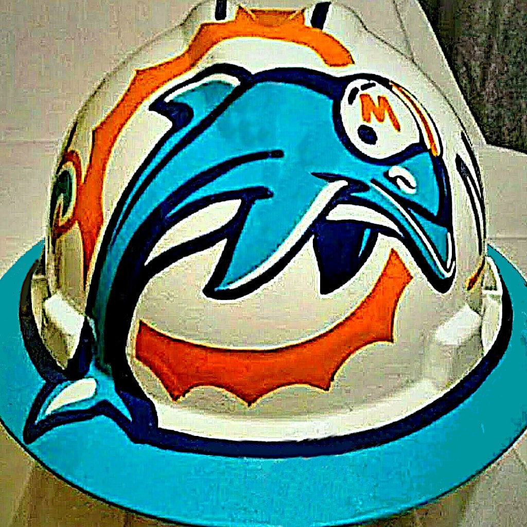 Miami Dolphins hard hat