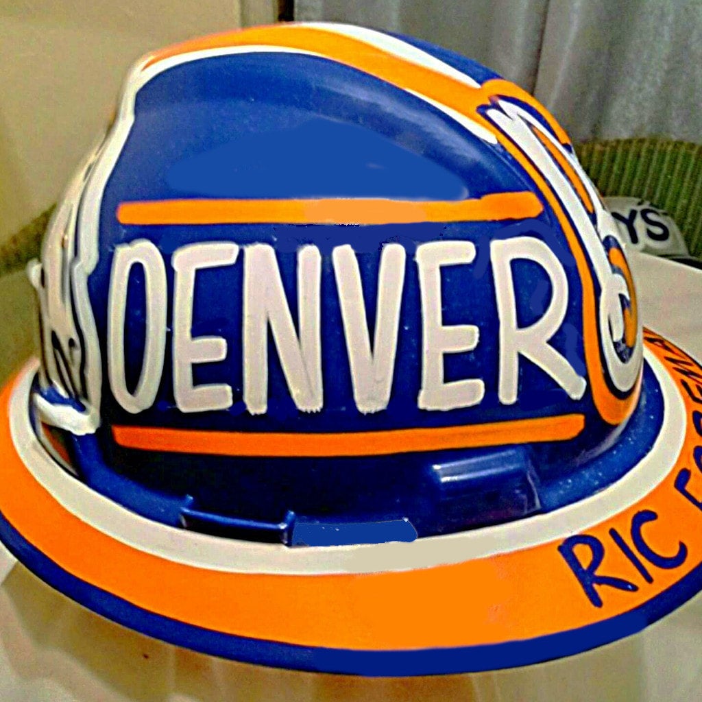 NFL Denver Broncos Construction Safety Helmet Hardhat MSA SEE Description