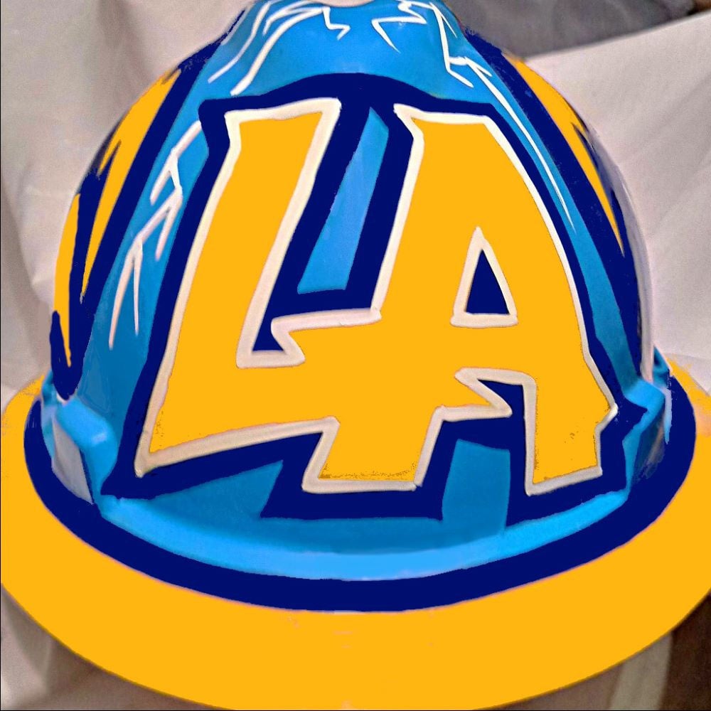 Football Team Hard Hats  Vintage Signs & Artwork