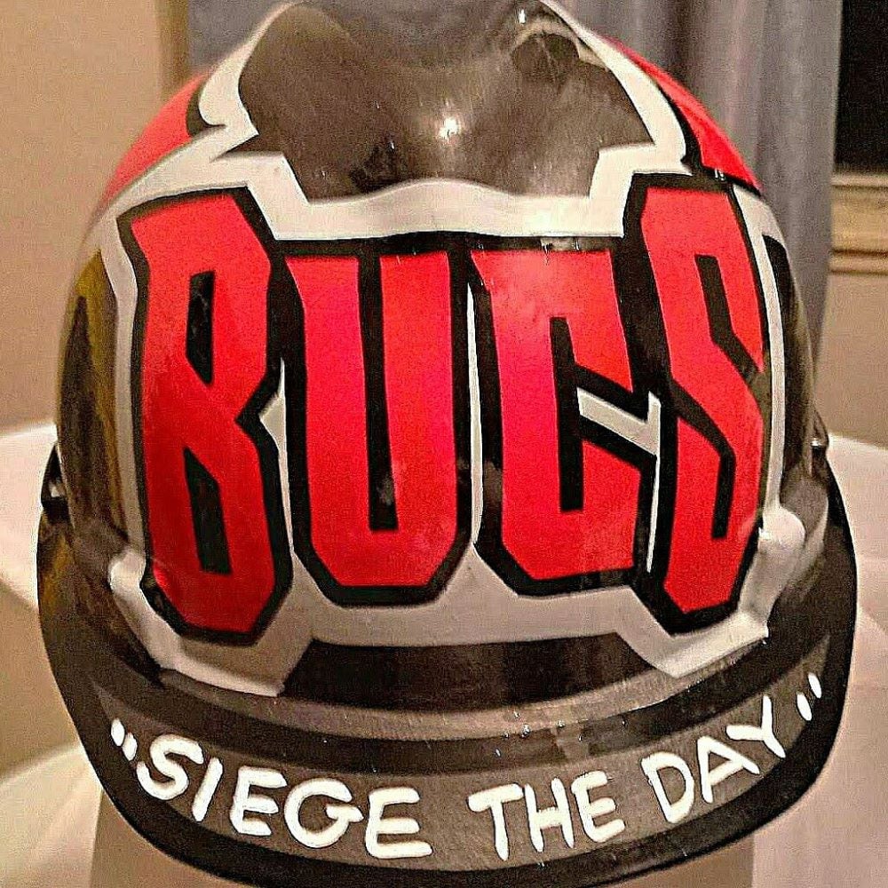 Custom Painted Tampa Bay Buccaneers Hard Hat