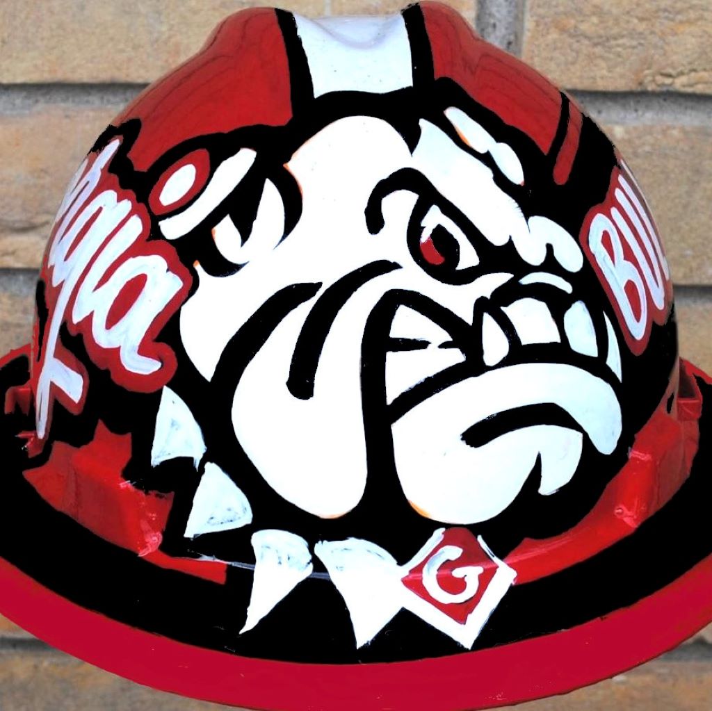 Georgia Bulldogs hard hats