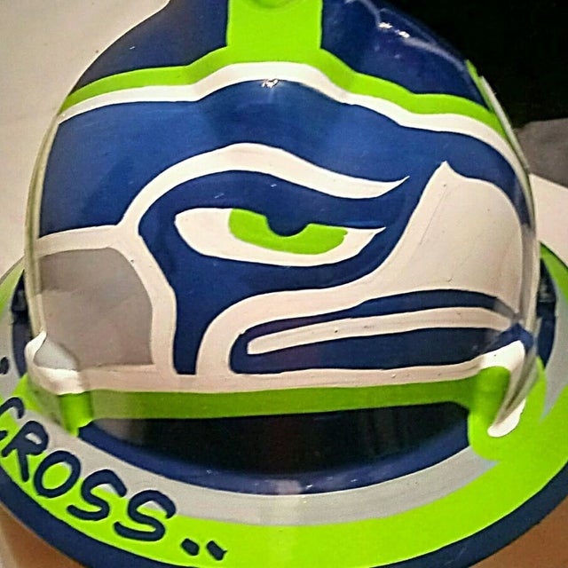 Seahawks hard hat full 2025 brim